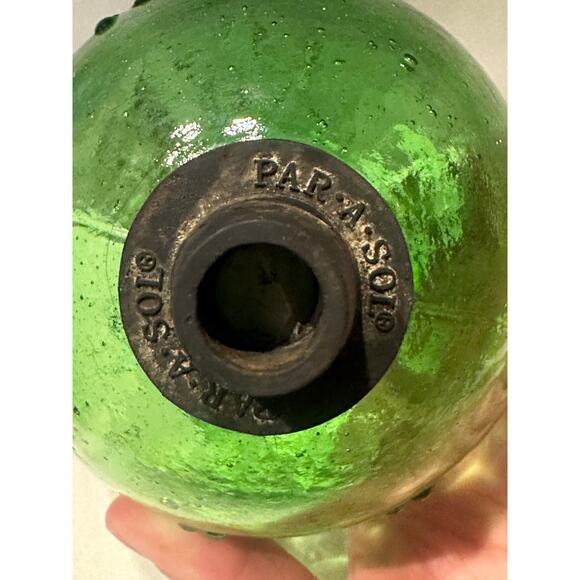 Par-A-Sol Hand Blown Glass Globe Green Hummingbird Feeder 8” x 6” Garden summer - Picture 2 of 6